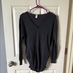 Women's Black V-Neck Top
